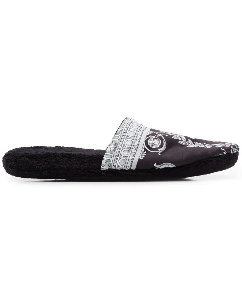 Versace Slipper mit I Love Baroque-Print - Schwarz Schwarz