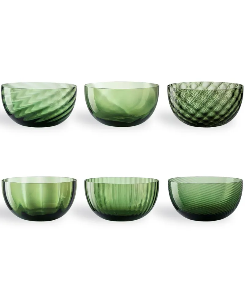 NasonMoretti Set aus sechs Idra Gläsern - Grün Grün