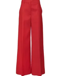 Stella McCartney Weite High-Waist-Hose Rot