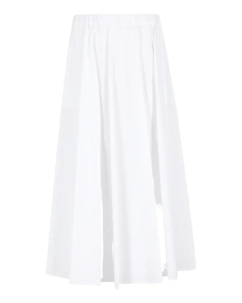 ASPESI elasticated pleated midi skirt - Weiß Weiß