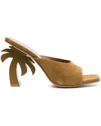 Palm Angels Palm Beach Mules aus Wildleder Braun