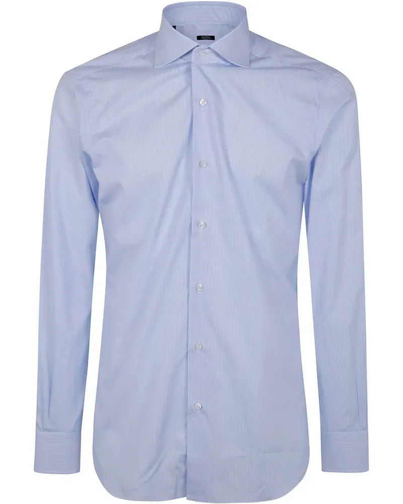 BARBA Gestreiftes Hemd - Blau Blau