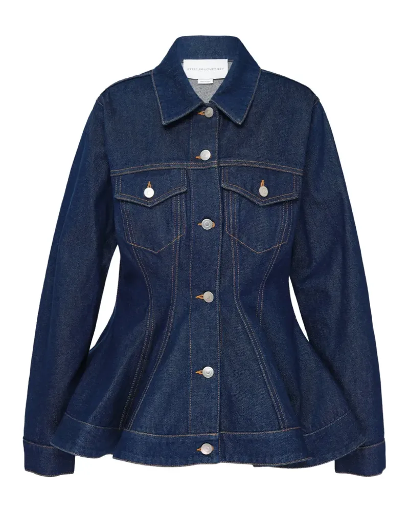 Stella McCartney peplum-hem denim jacket - Blau Blau