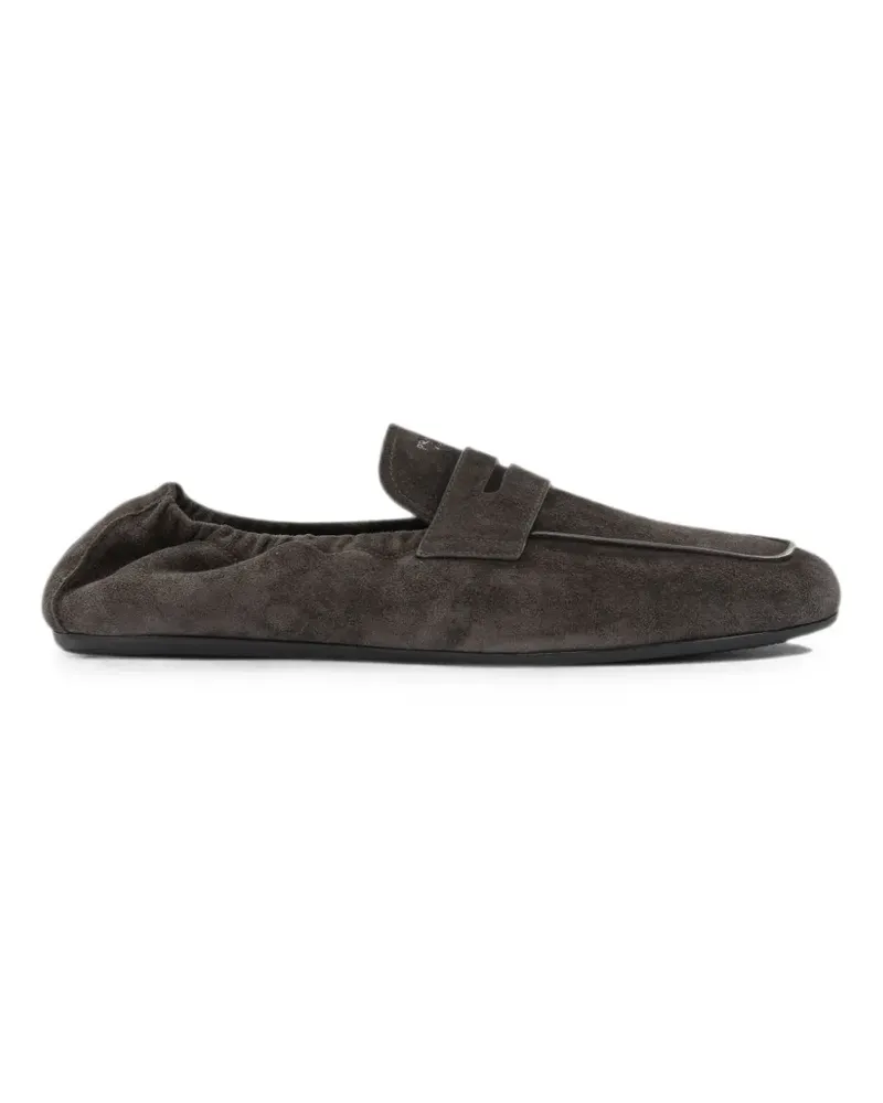 Prada suede slip-on loafers - Grau Grau