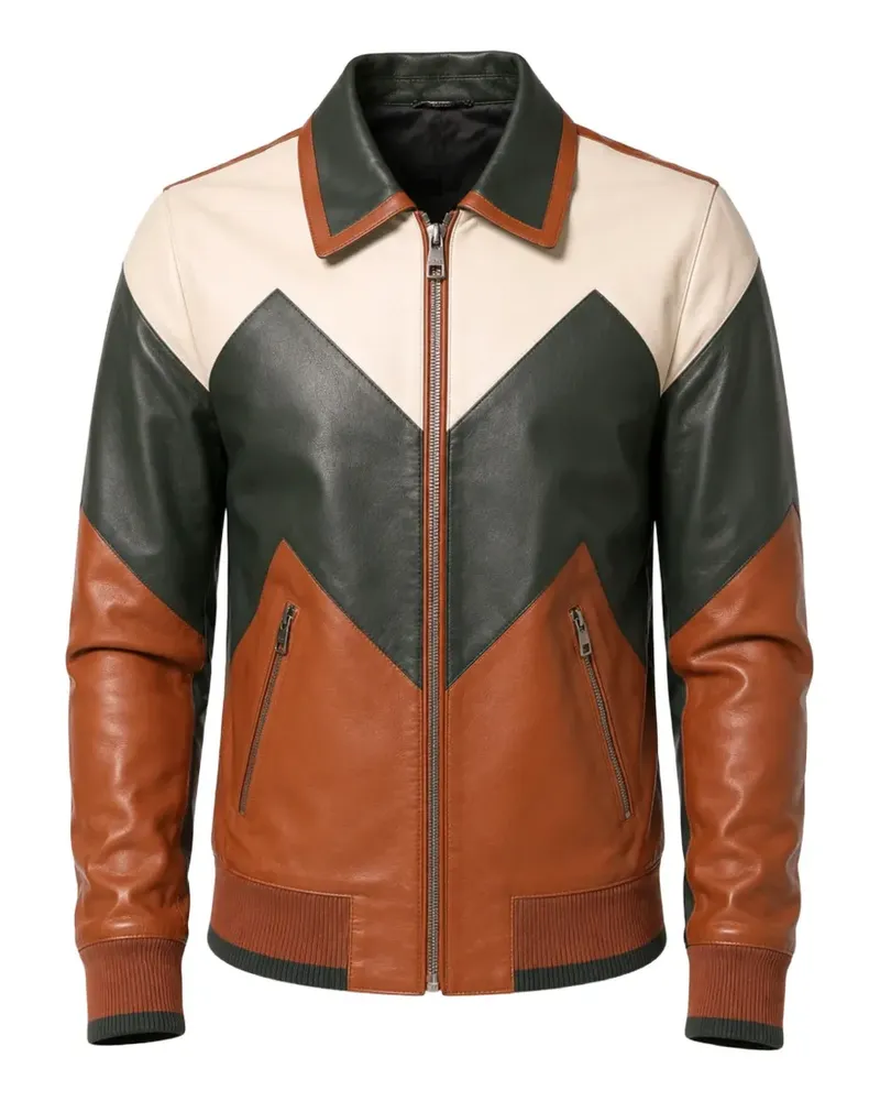 Dolce & Gabbana Jacke mit Chevron-Einsatz - Braun Braun