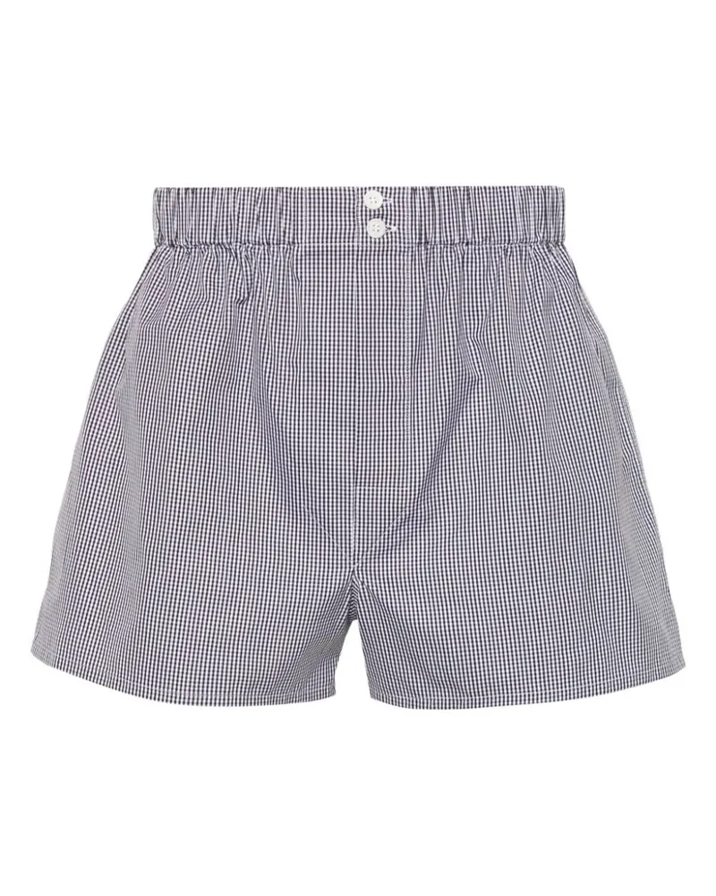 Brioni Karierte Boxershorts Schwarz