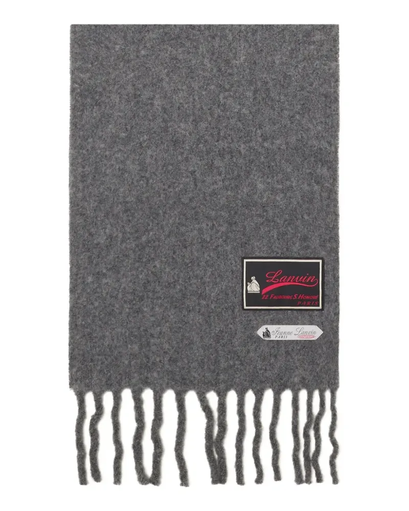 Lanvin Schal mit Fransen - Grau Grau