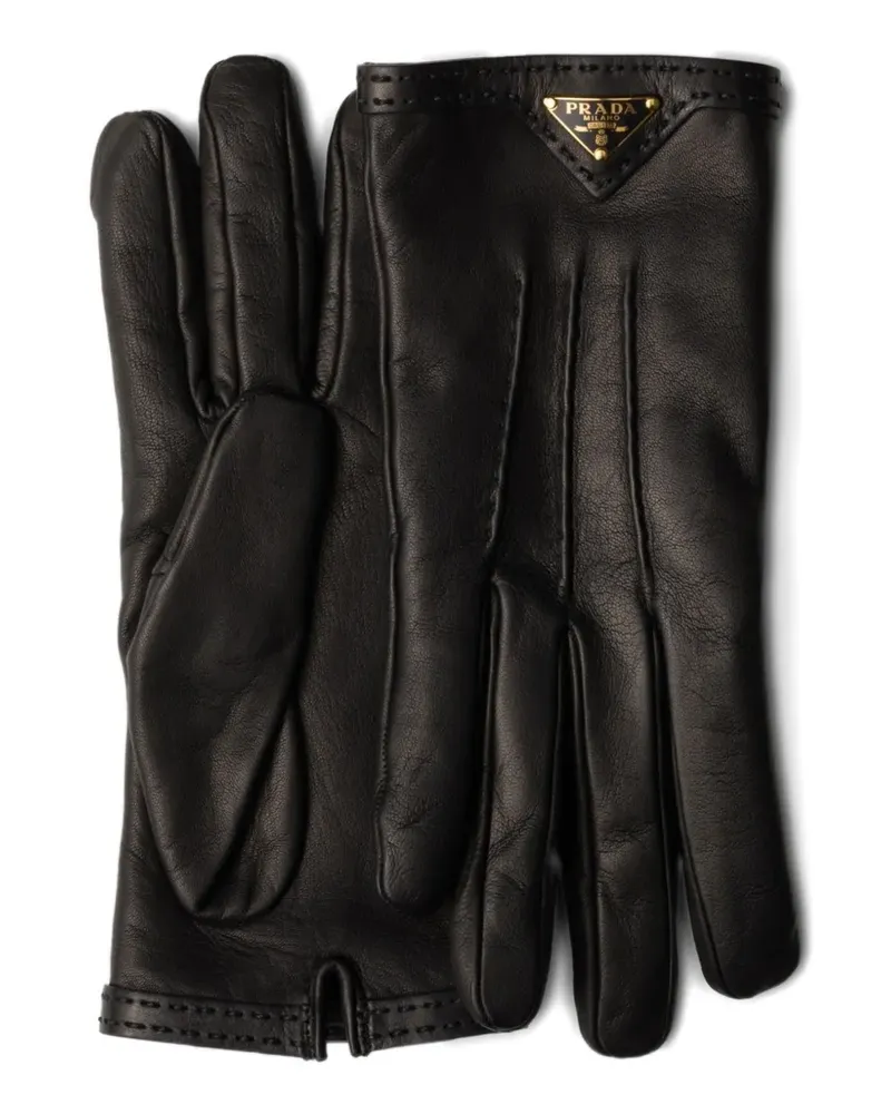 Prada leather gloves - Schwarz Schwarz
