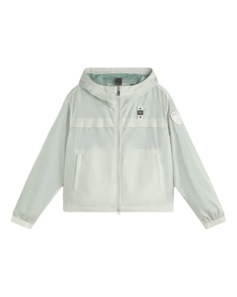 Blauer Kapuzenjacke mit Reißverschluss - Grün Grün