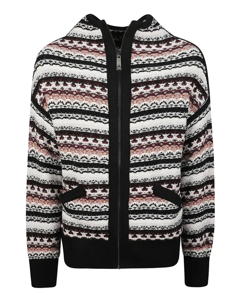John Richmond Fair Isle zip-up sweater - Weiß Weiß