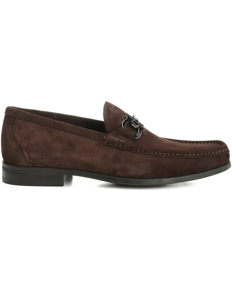 Ferragamo Slip-On-Schuhe mit Metalldetail - Braun Braun