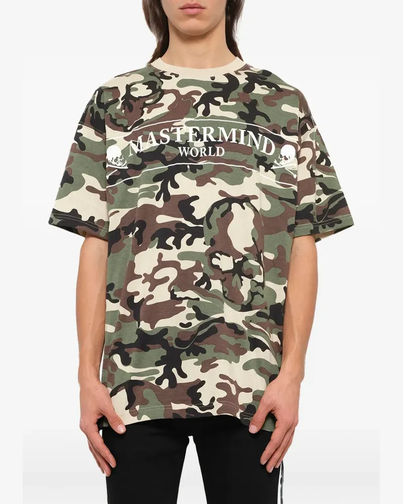 Mastermind Japan T-Shirt mit Camouflage-Print - Grün Grün