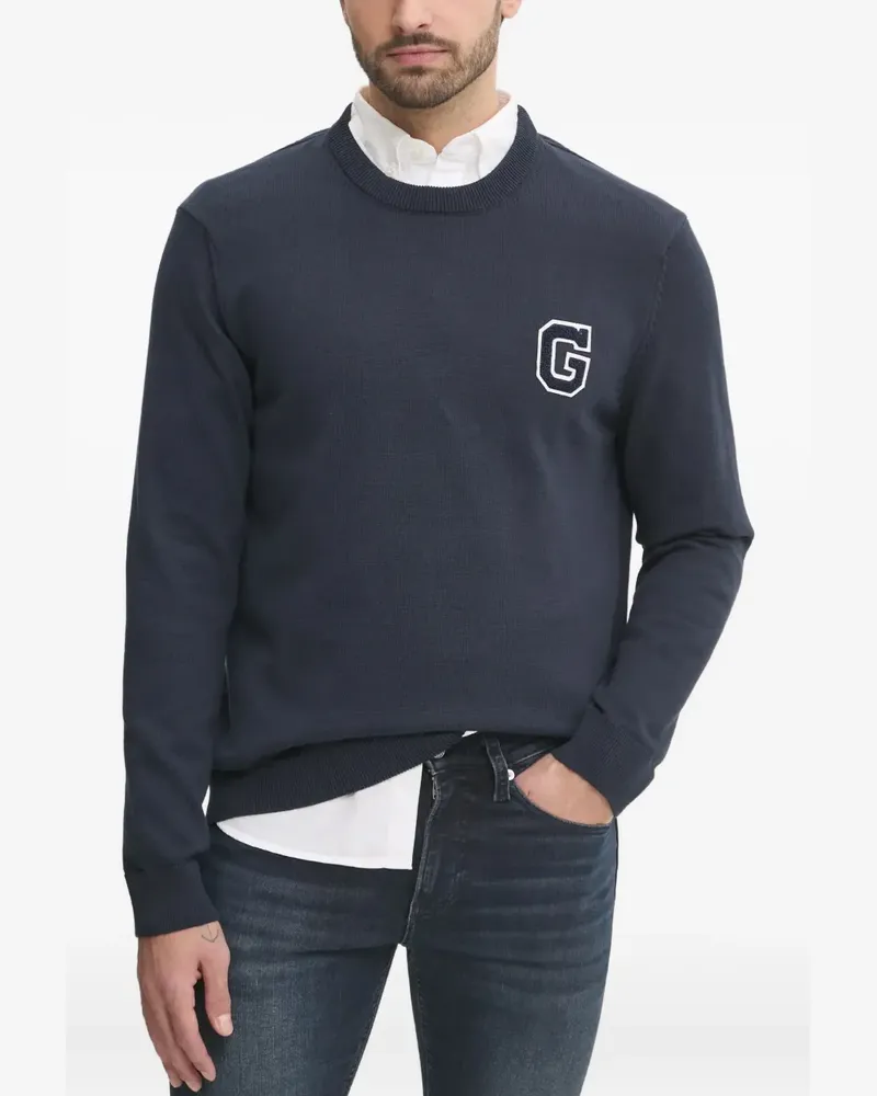 Gant Pullover mit Logo-Applikation - Blau Blau
