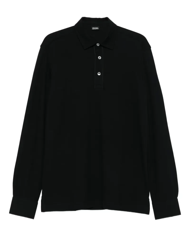 Ermenegildo Zegna Langärmeliges Poloshirt - Blau Blau