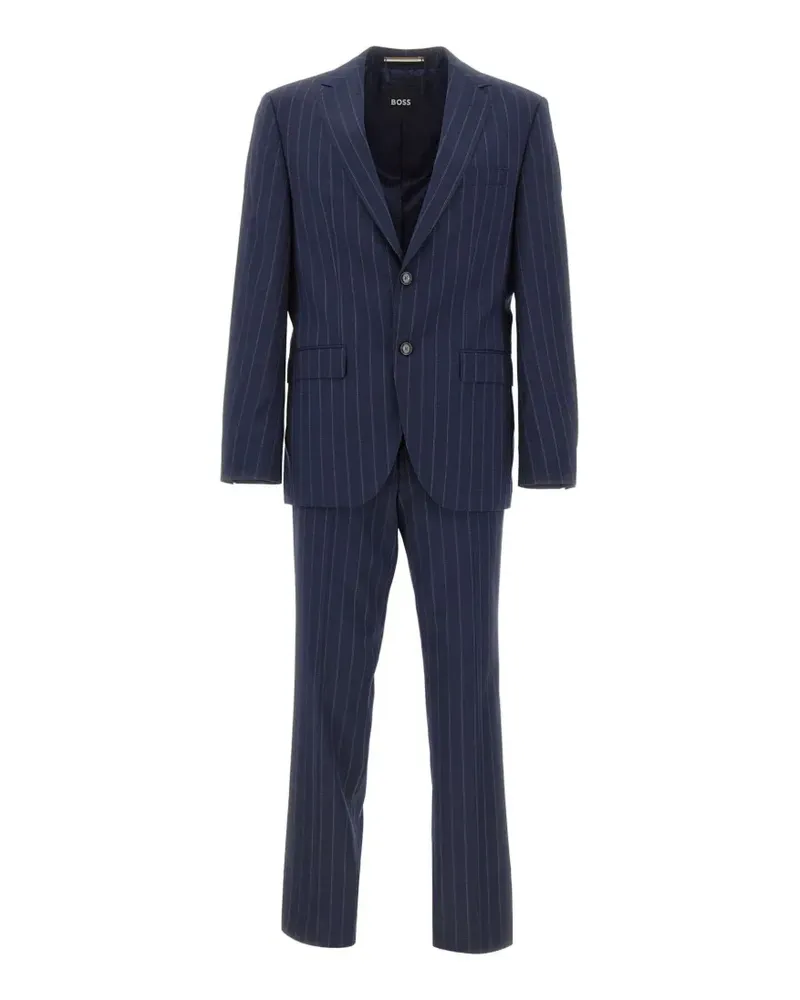 HUGO BOSS pinstripe-print virgin-wool suit - Blau Blau