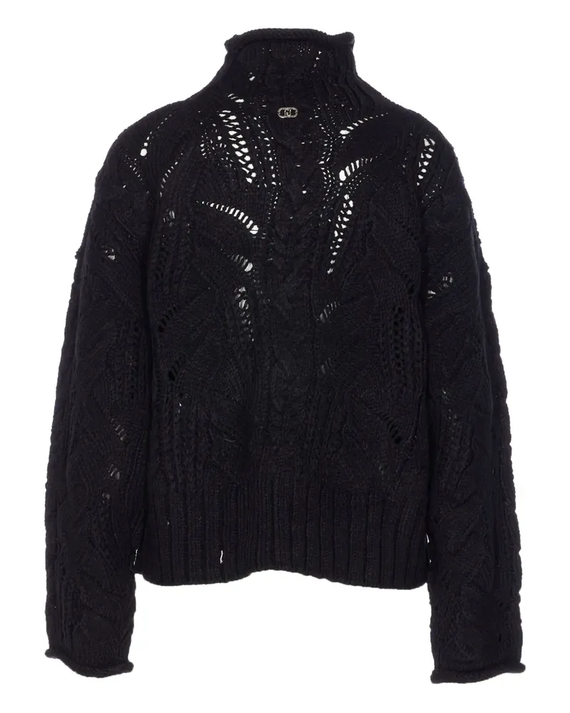 Liu Jo Pullover mit Stehkragen - Schwarz Schwarz