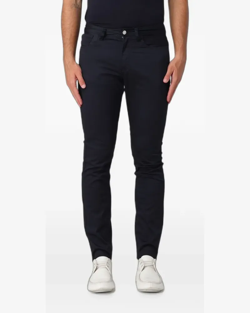 Armani Exchange five-pocket cotton-blend trousers - Blau Blau