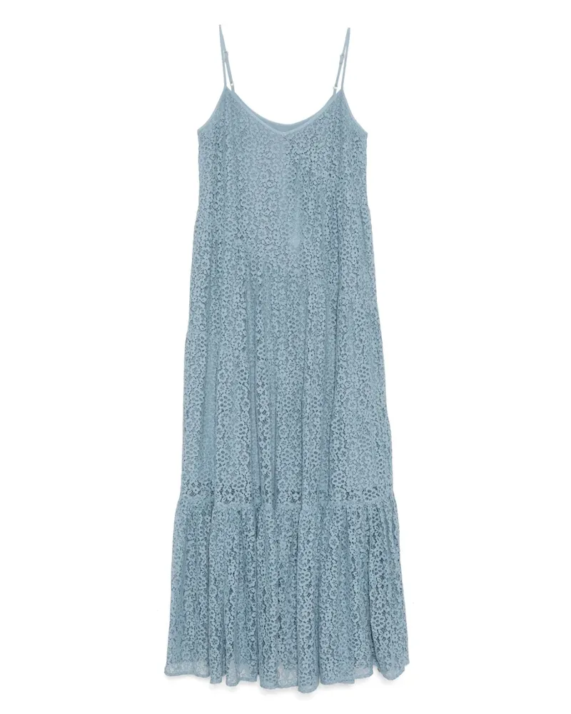 Michael Kors Gestuftes Kleid aus Blumenspitze - Blau Blau