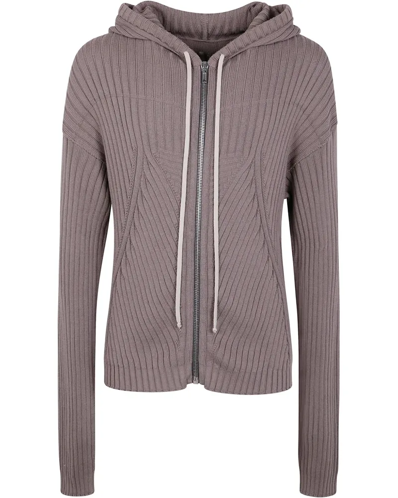 Rick Owens Cardigan mit Kapuze Grau