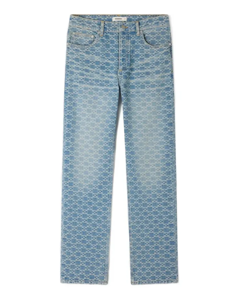 Sandro Jeans mit eckigem Muster - Blau Blau
