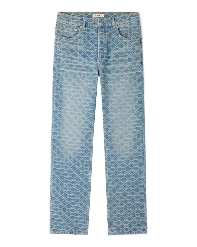 Sandro Jeans mit eckigem Muster - Blau Blau