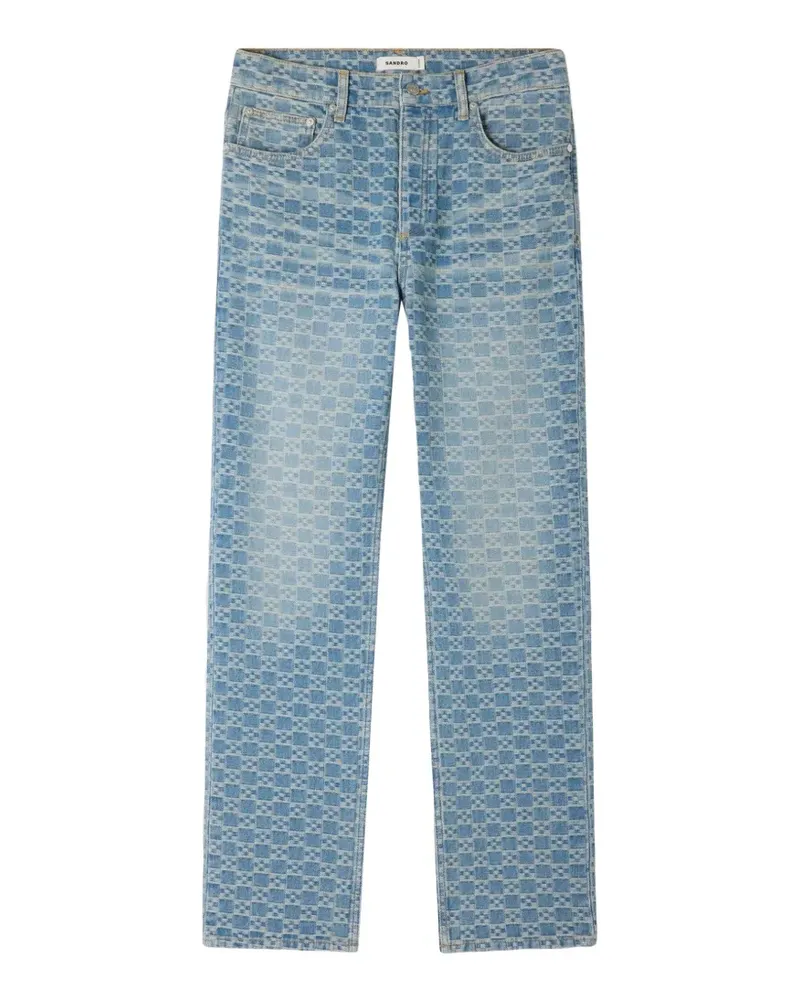 Sandro Jeans mit eckigem Muster - Blau Blau