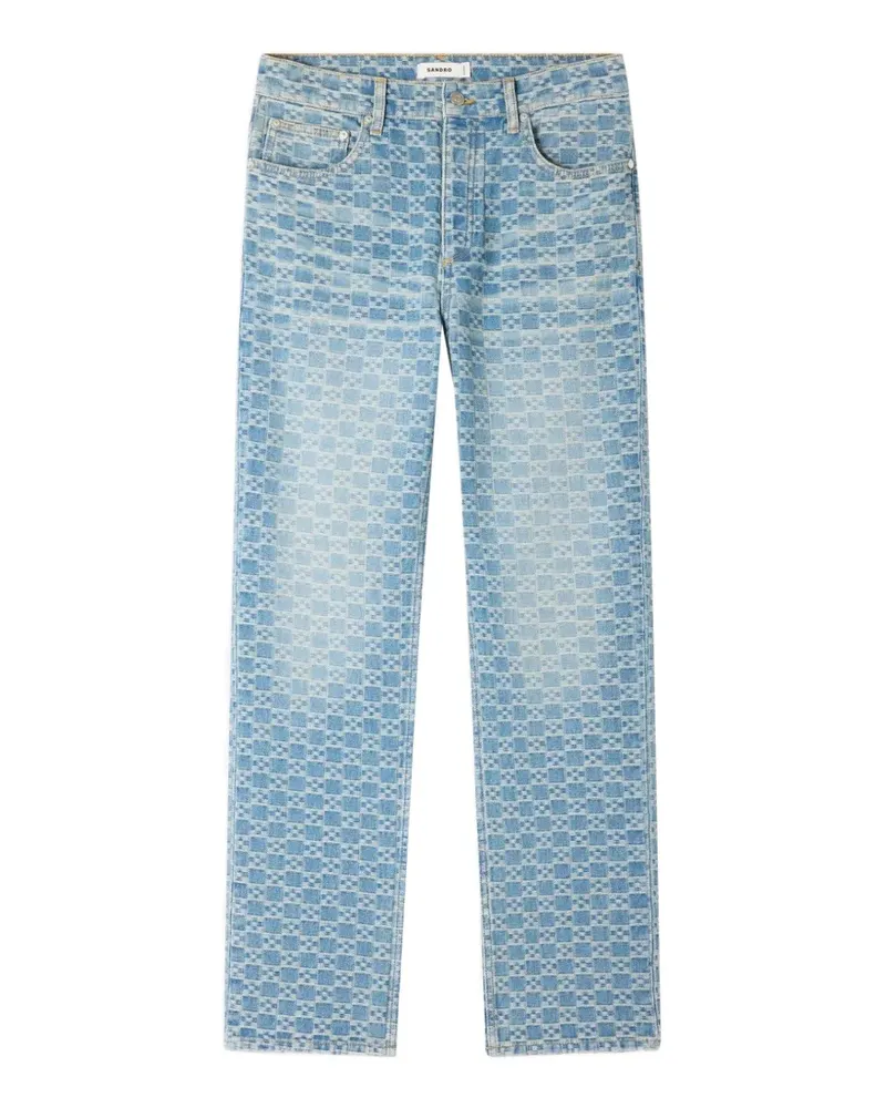 Sandro Jeans mit eckigem Muster - Blau Blau