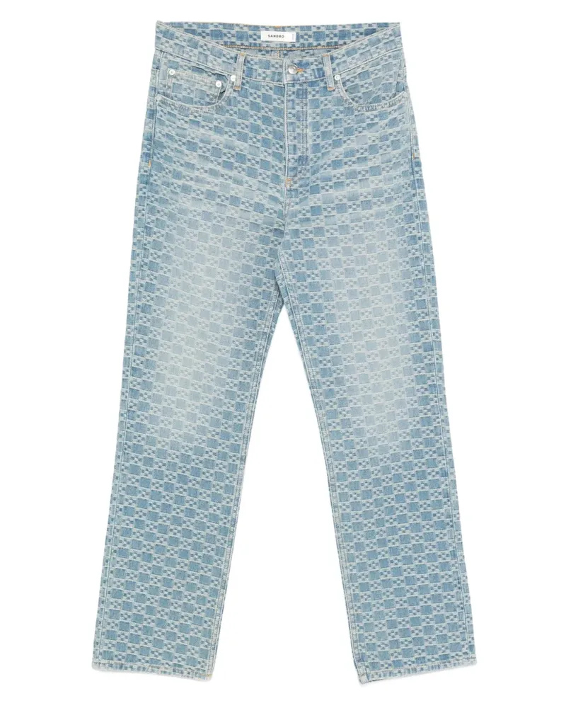 Sandro Jeans mit eckigem Muster - Blau Blau