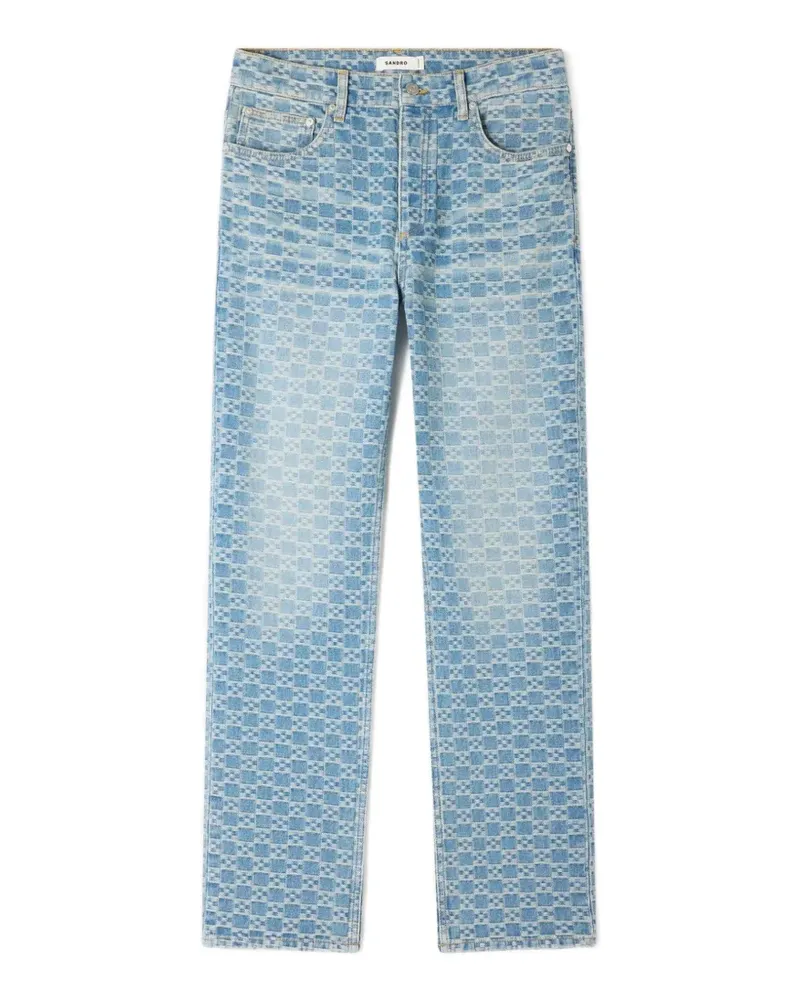 Sandro Jeans mit eckigem Muster - Blau Blau