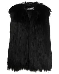 STYLAND Weste mit Faux Fur Schwarz