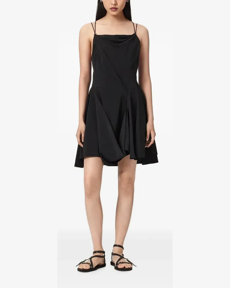 AllSaints Claire draped mini dress - Schwarz Schwarz