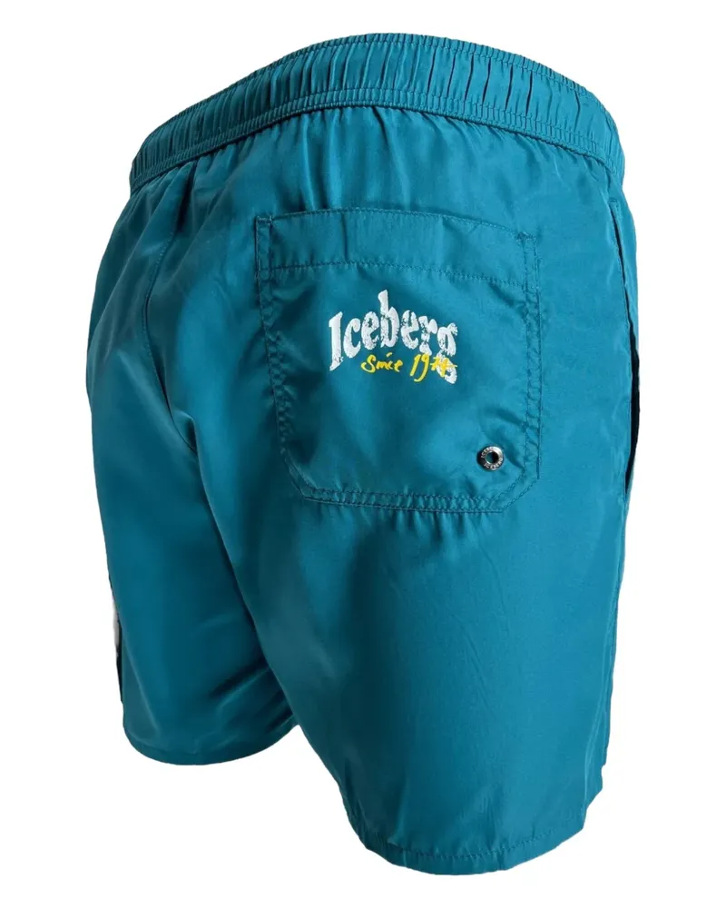 Iceberg Badehose mit Bären-Print - Blau Blau