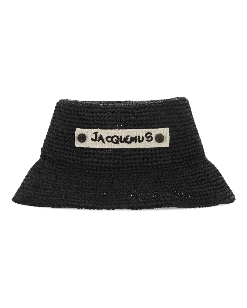 Jacquemus Gewebter The Plage Fischerhut - Schwarz Schwarz