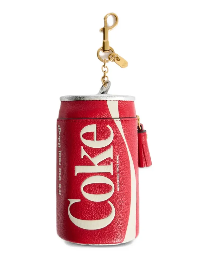 Anya Hindmarch Coca Cola Capra Portemonnaie aus Leder in leuchtendem Rot Rot