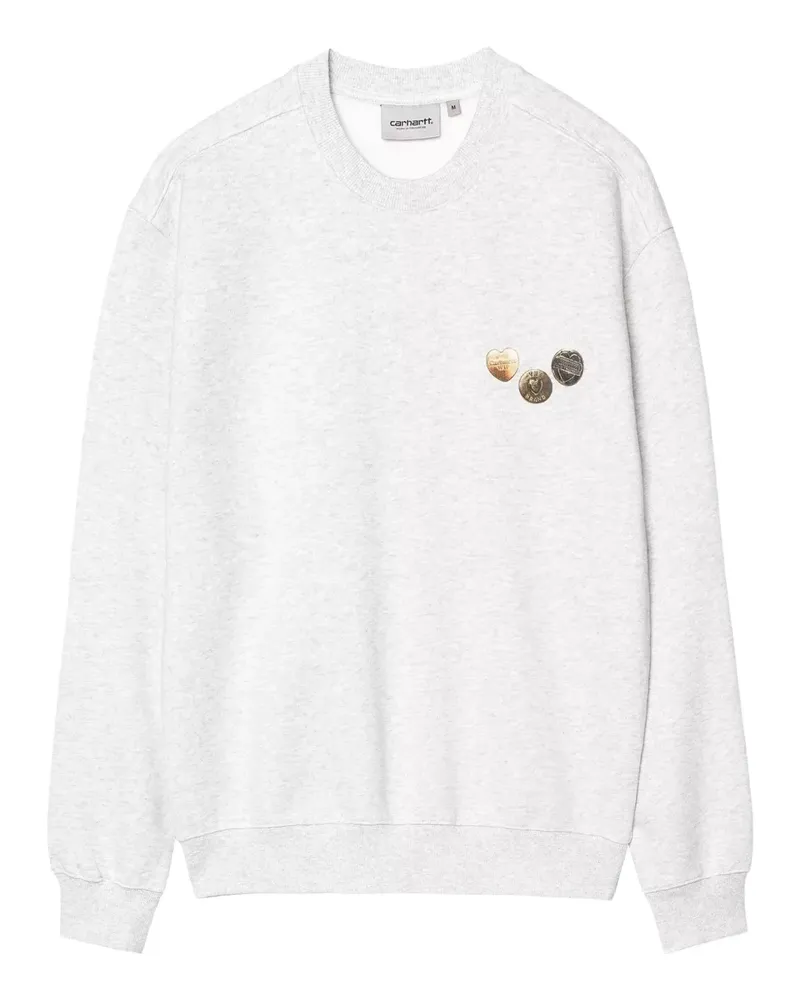 Carhartt WIP Button Sweatshirt mit Rundhalsausschnitt - Grau Grau