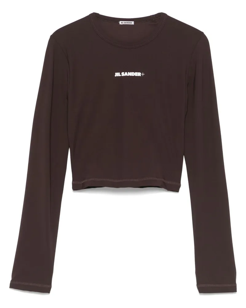 Jil Sander T-Shirt mit Logo-Print - Braun Braun