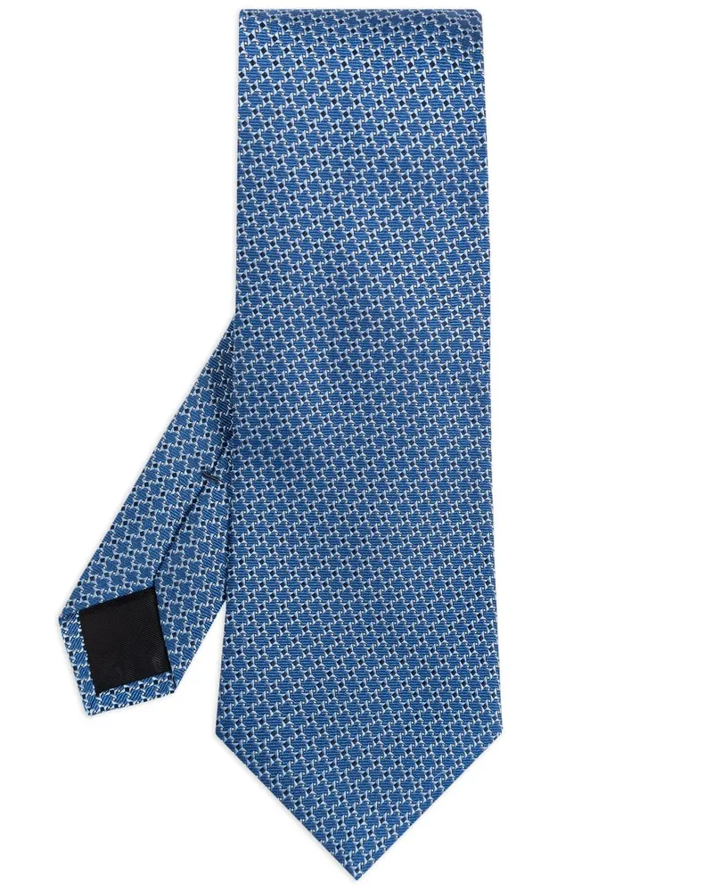 Lanvin Krawatte mit Jacquard-Print Blau