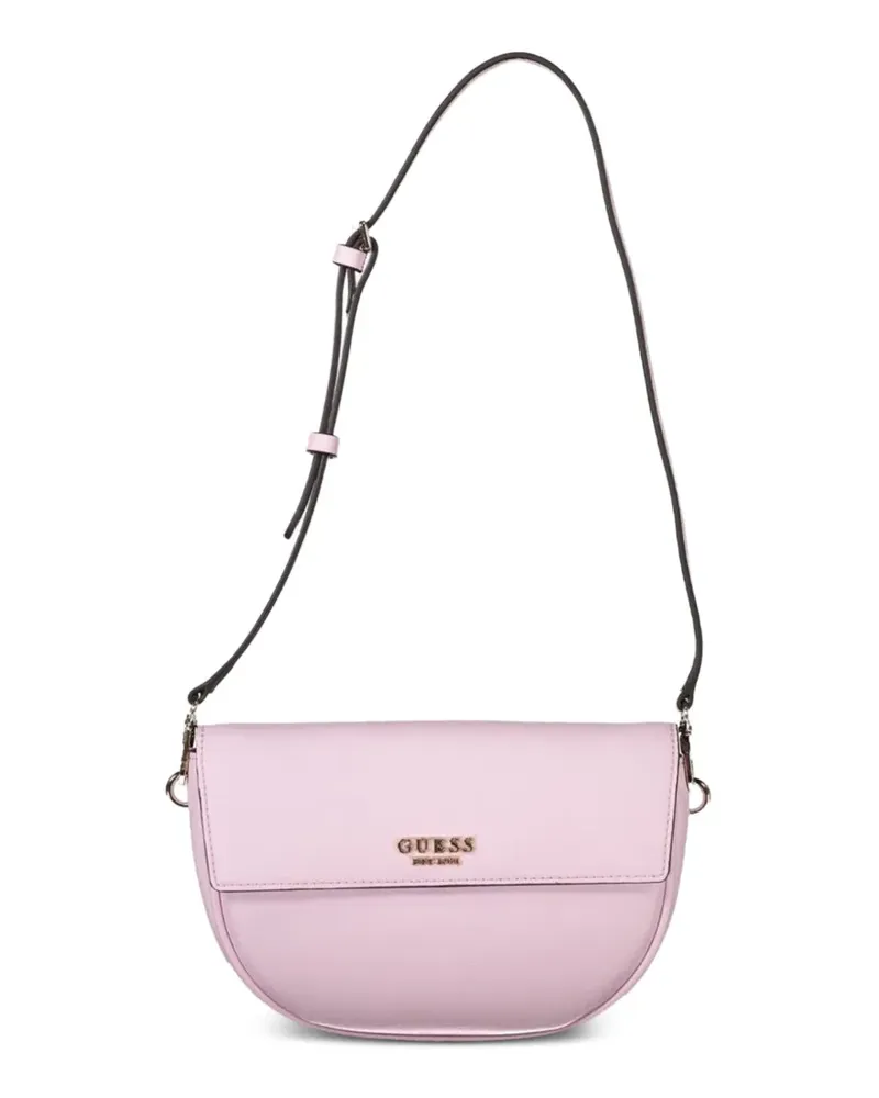 Guess logo-plaque crossbody bag - Rosa Rosa