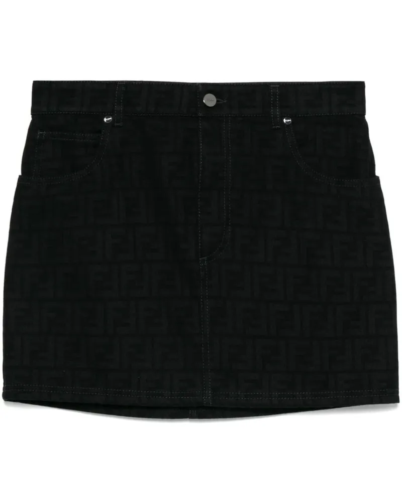 Fendi Minirock mit FF - Schwarz Schwarz