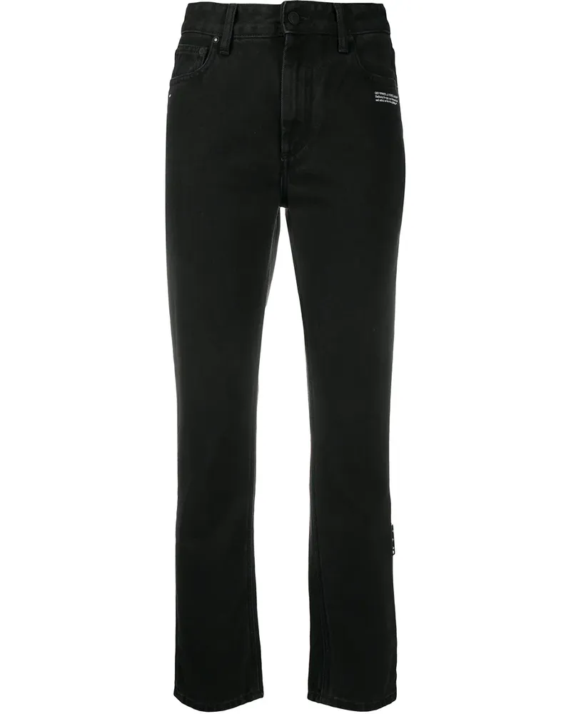 OFF-WHITE Jeans mit Stickerei - Schwarz Schwarz