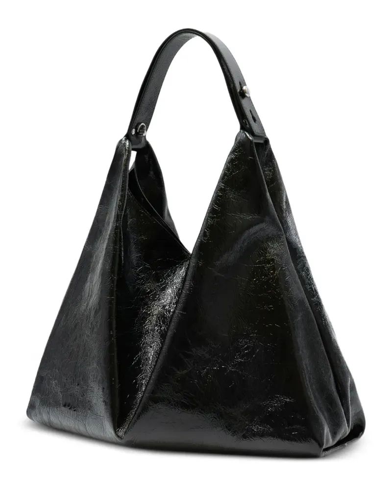 Gherardini Amazon crinkled-finish shoulder bag - Schwarz Schwarz