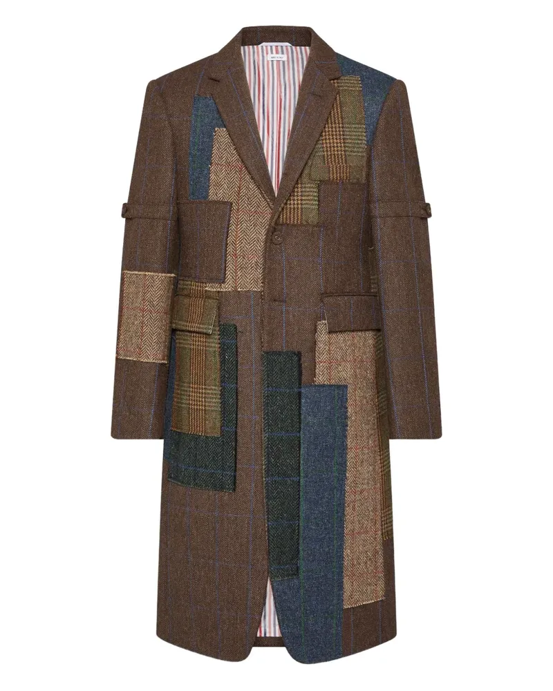 Thom Browne Mantel im Patchwork-Look - Braun Braun