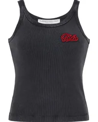 Alessandra Rich Tanktop mit Logo-Applikation Grau