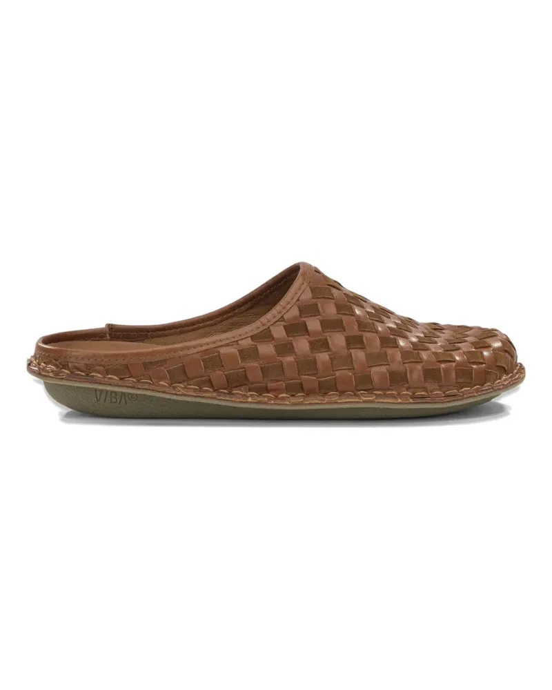 Comme des Garçons Roma woven leather clogs - Braun Braun