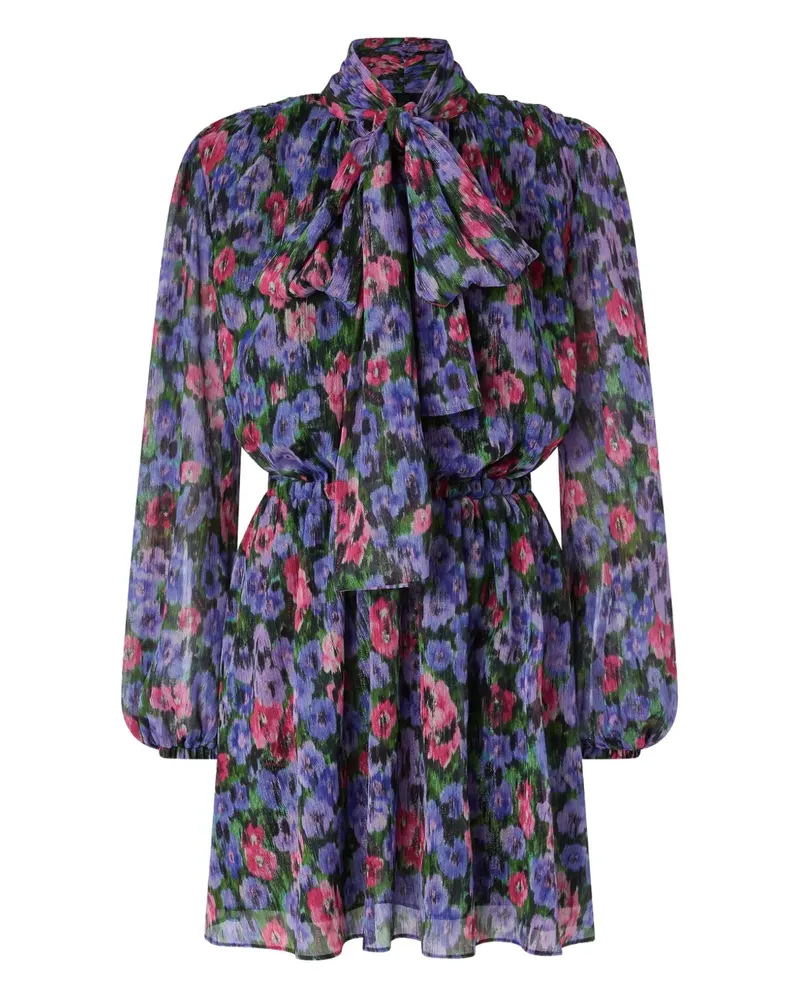Pinko Minikleid mit Blumen-Print - Violett Violett