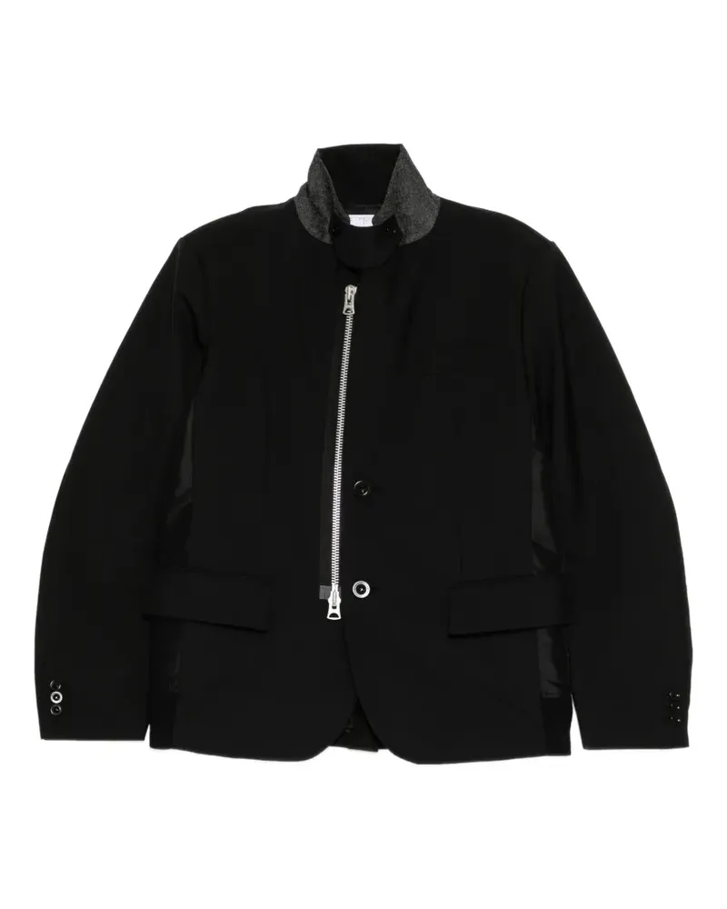 Sacai Klassische Jacke - Schwarz Schwarz