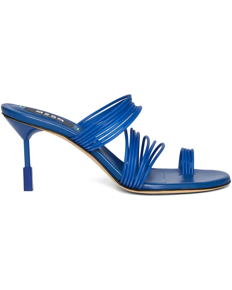 MSGM heeled leather sandals - Blau Blau