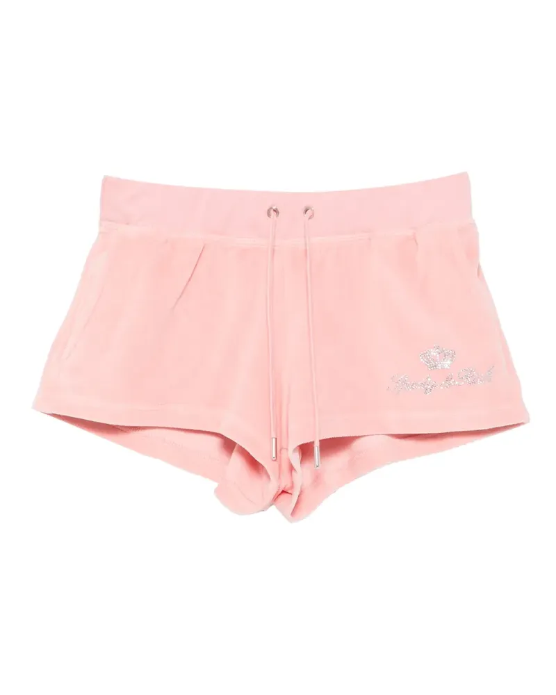 SPORTY & RICH x Juicy Couture crystal-embellished drawstring shorts - Rosa Rosa