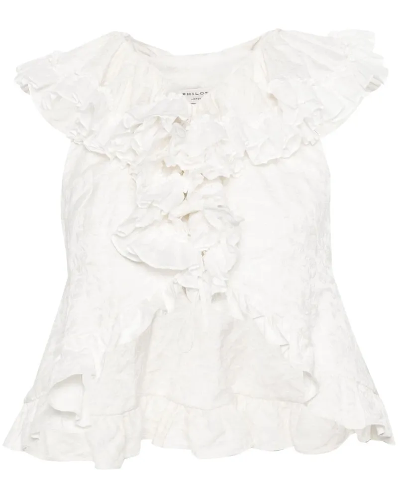 Philosophy Di Lorenzo Serafini Jacquard-Bluse mit Blumenmuster - Nude Nude