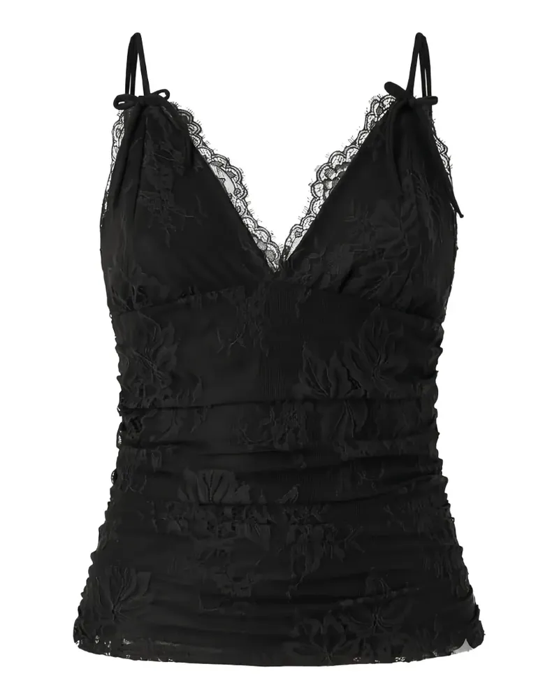 Pinko lace ruched top - Schwarz Schwarz